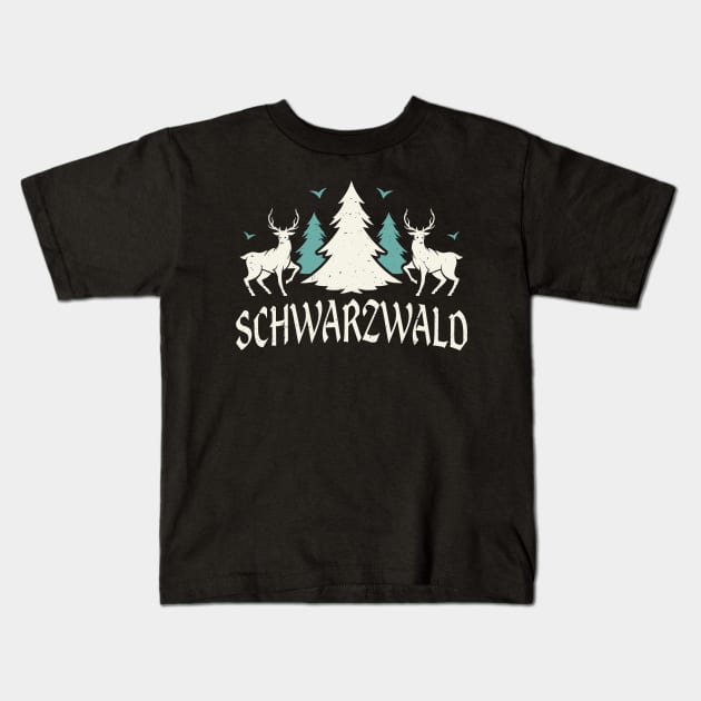 Black Forest Logo Swabia Home Kids T-Shirt by Foxxy Merch